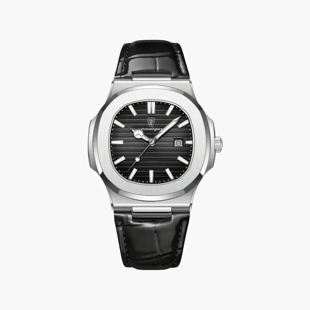 Men's Leather Leather Clock
