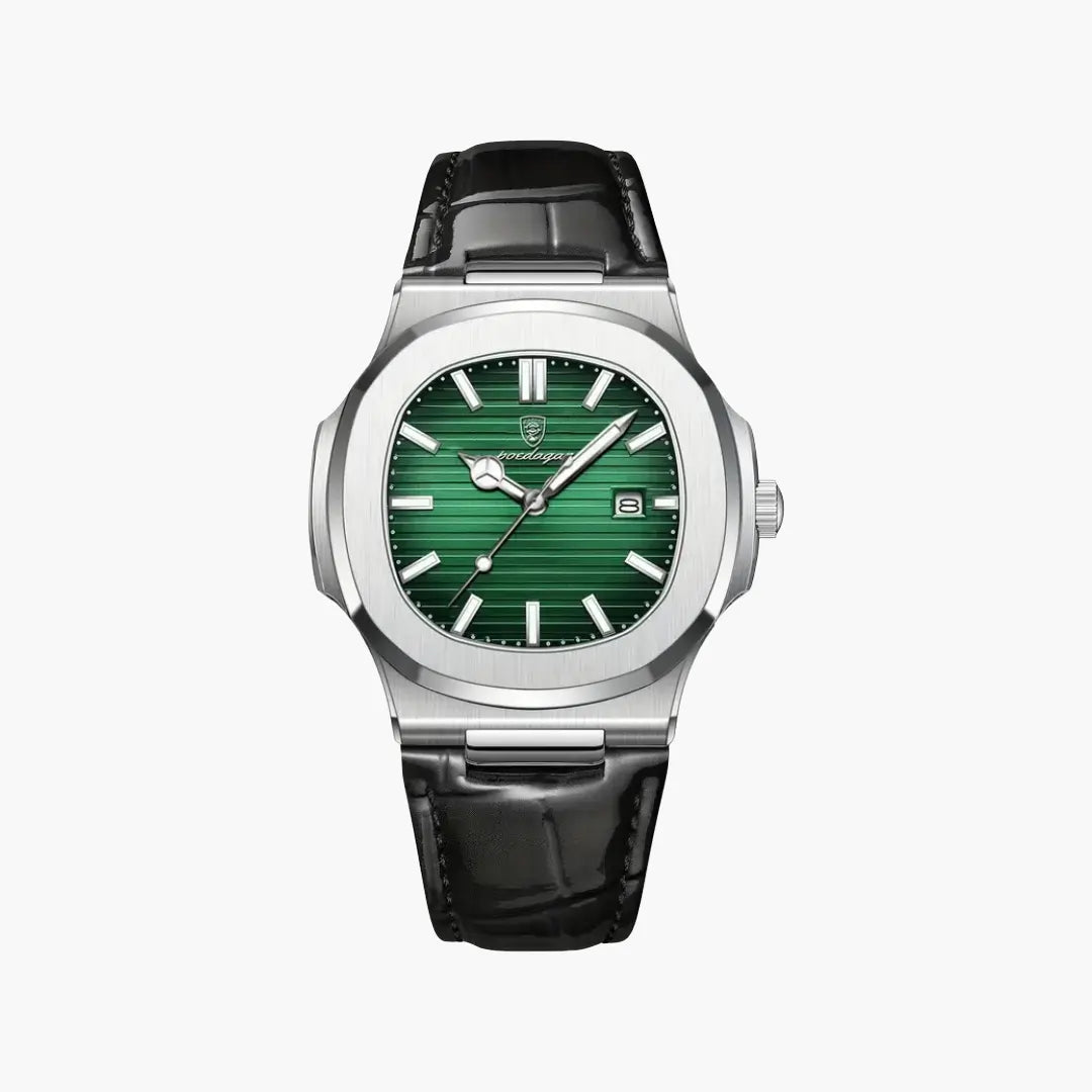 Men's Leather Leather Clock
