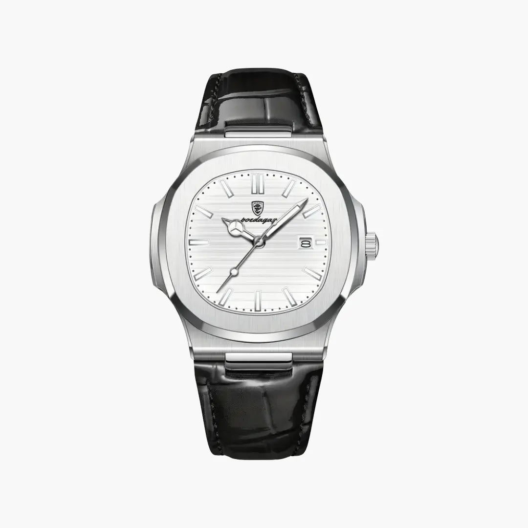 Men's Leather Leather Clock