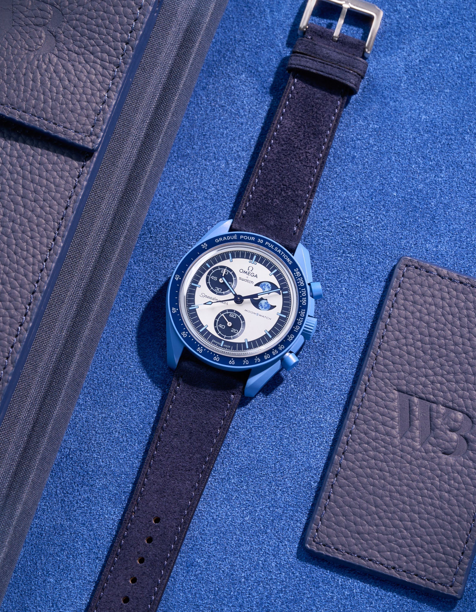 Mission to Super Blue Moonphase (leather bracelet)