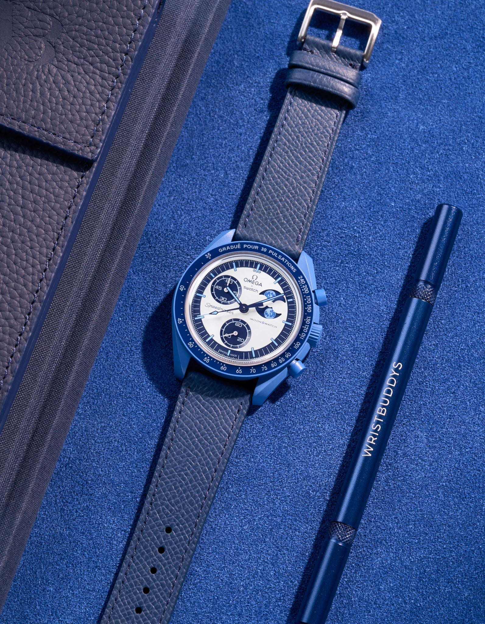 Mission to Super Blue Moonphase (leather bracelet)