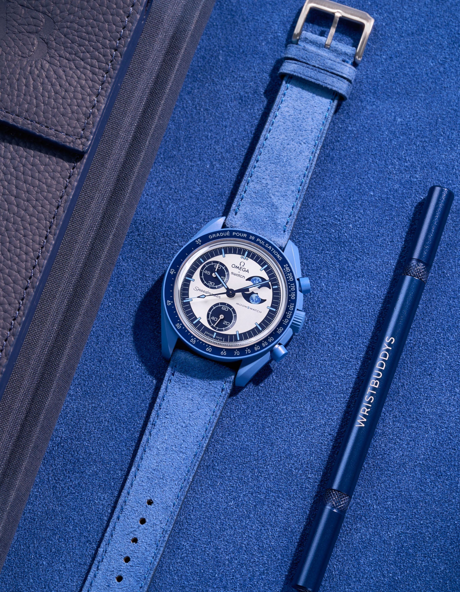 Mission to Super Blue Moonphase (leather bracelet)