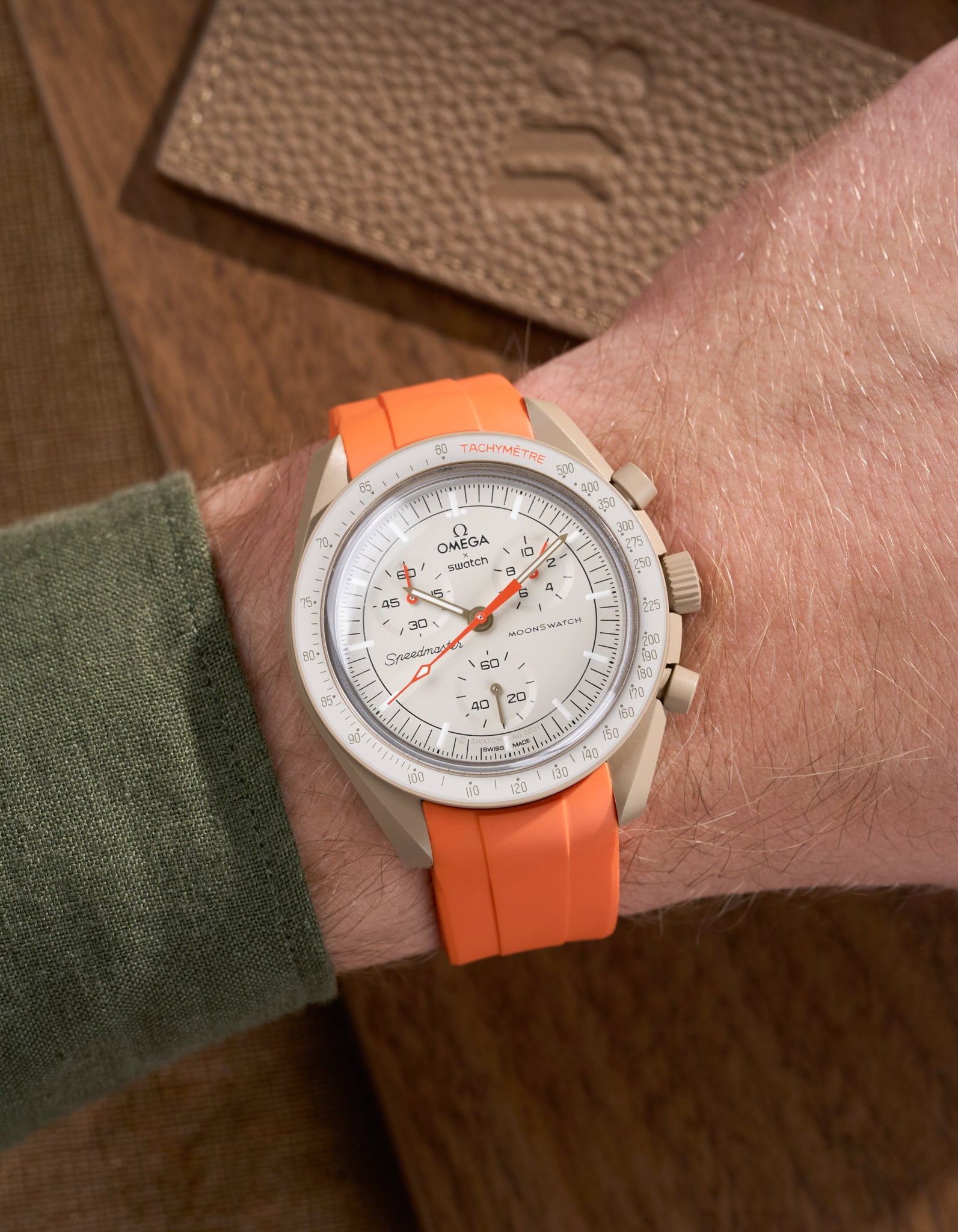 Sangle en caoutchouc courbe - Orange