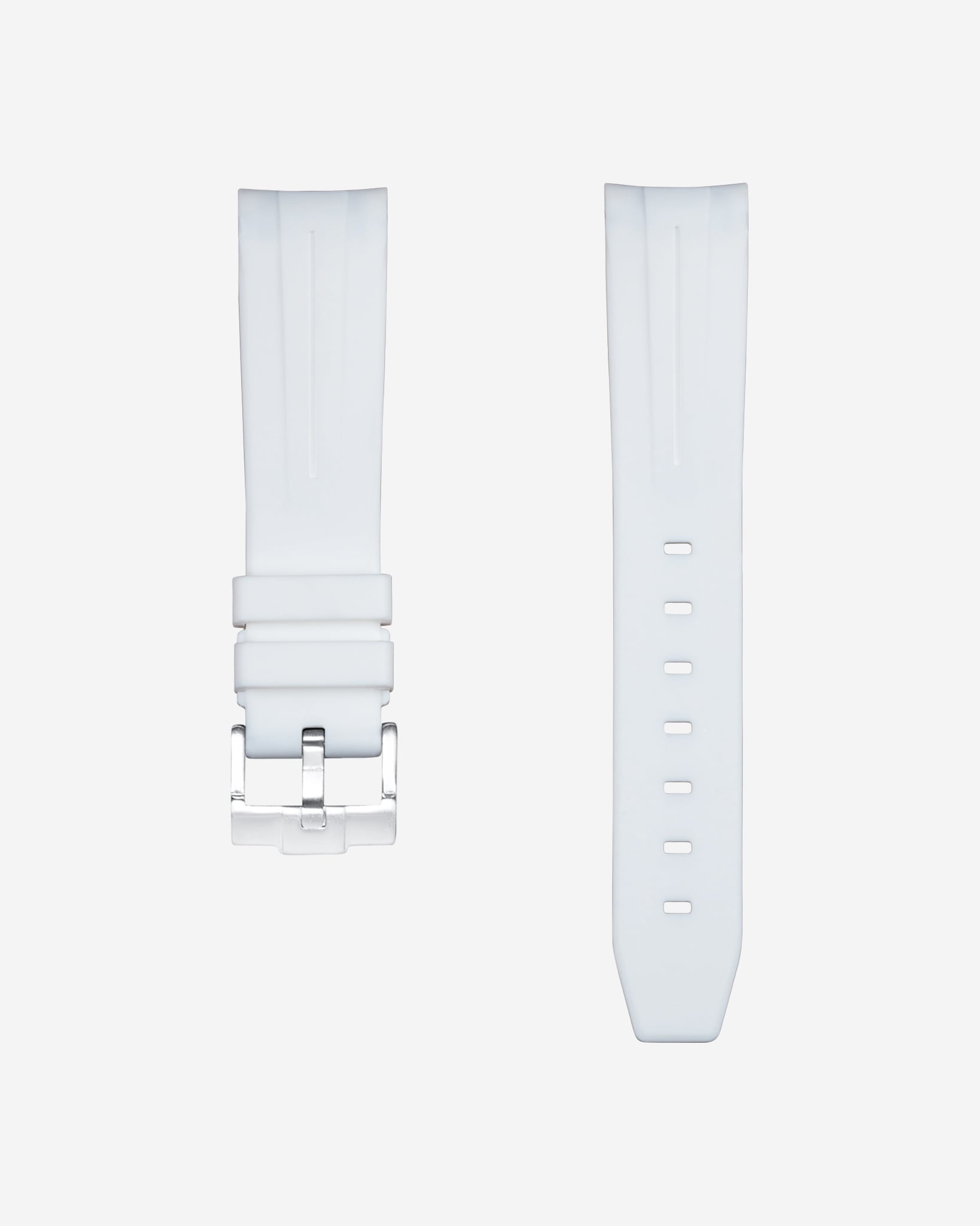 Sangle en caoutchouc courbe - blanc