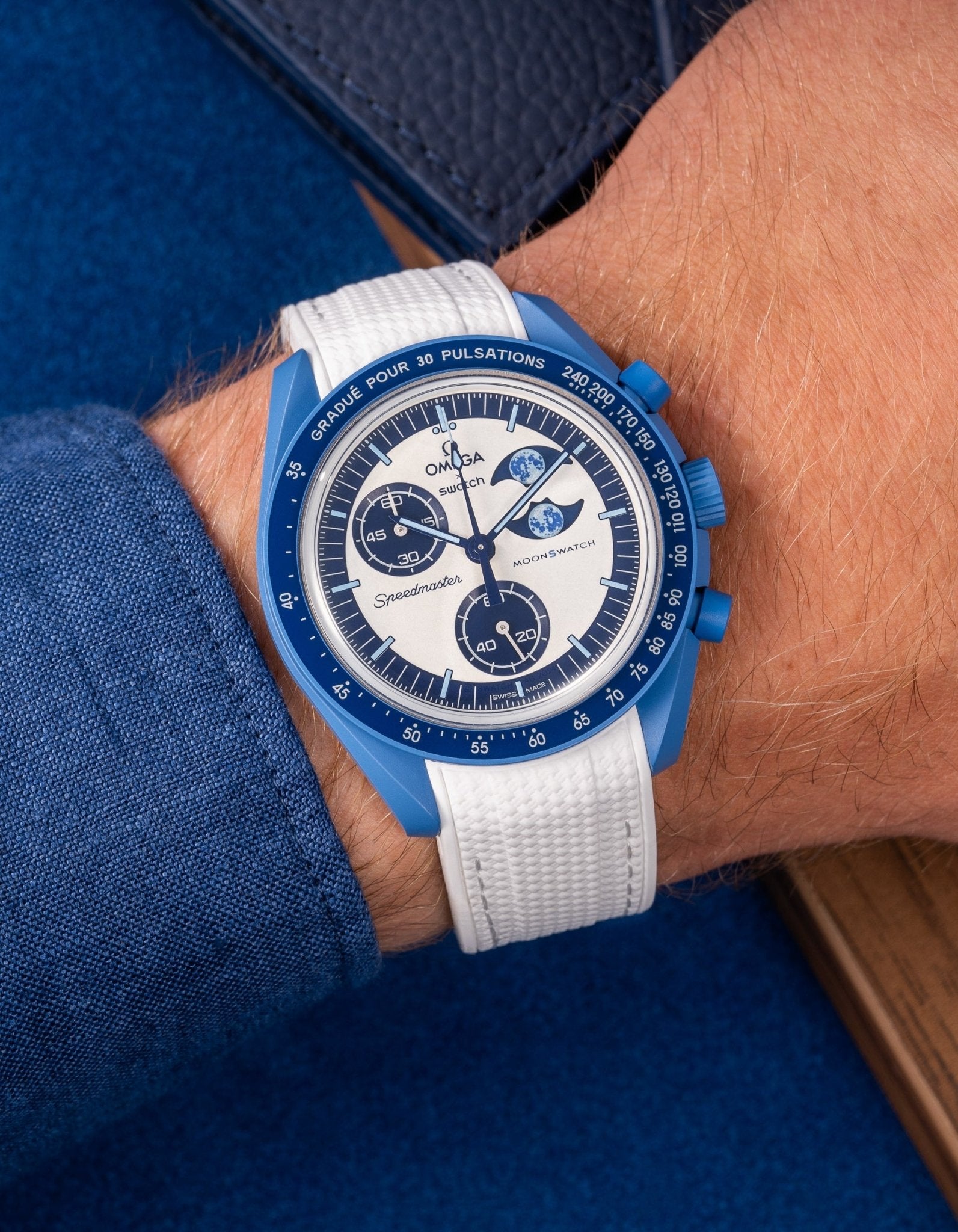 Mission Mønswatch for the Blue Moon Super Phase (Rubber Bracelet)