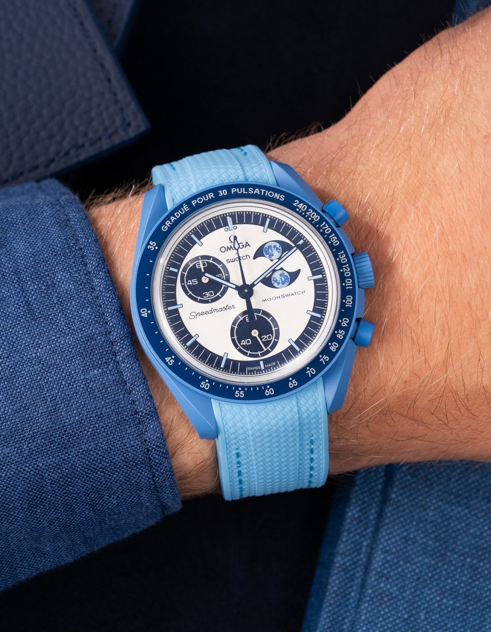 Mission Mønswatch for the Blue Moon Super Phase (Rubber Bracelet)