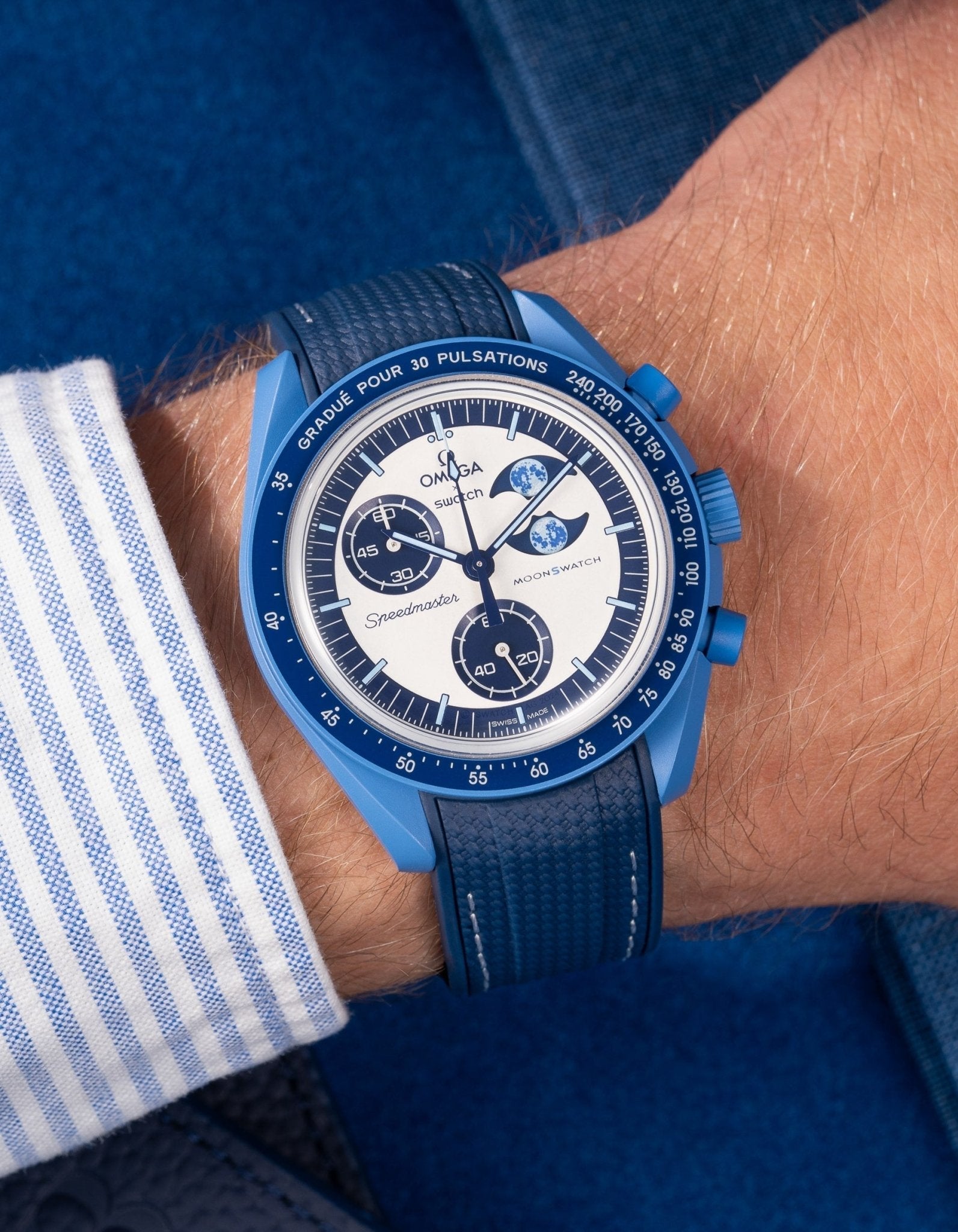Mission Mønswatch for the Blue Moon Super Phase (Rubber Bracelet)