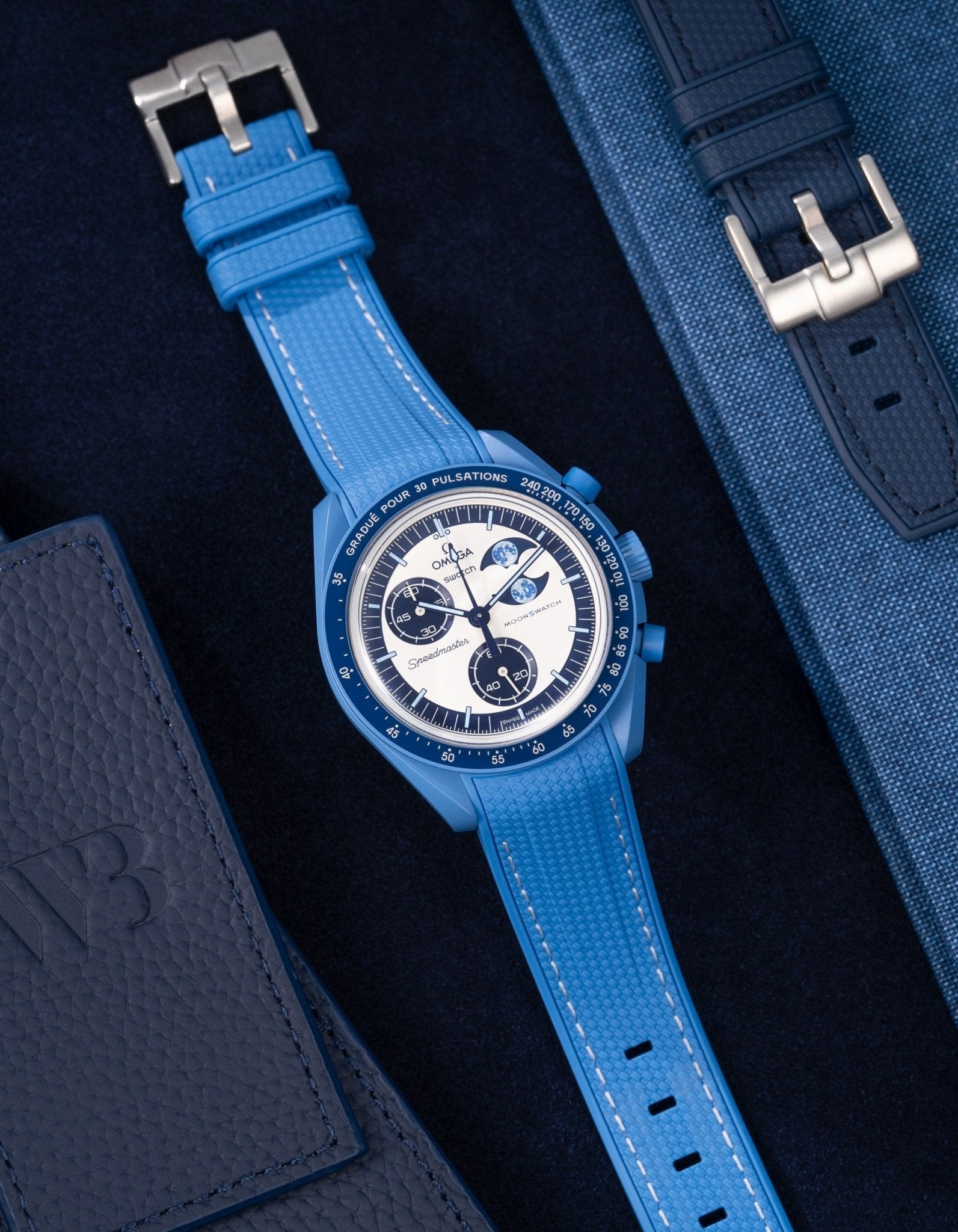 Mission Mønswatch for the Blue Moon Super Phase (Rubber Bracelet)