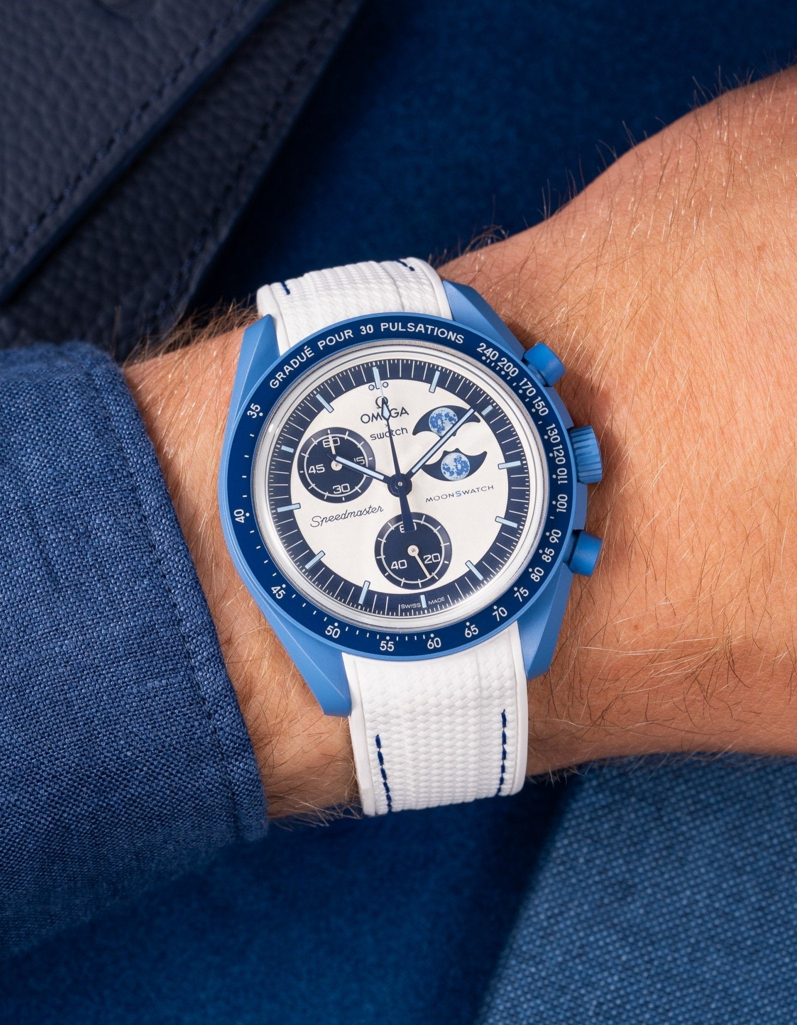 Mission Mønswatch for the Blue Moon Super Phase (Rubber Bracelet)