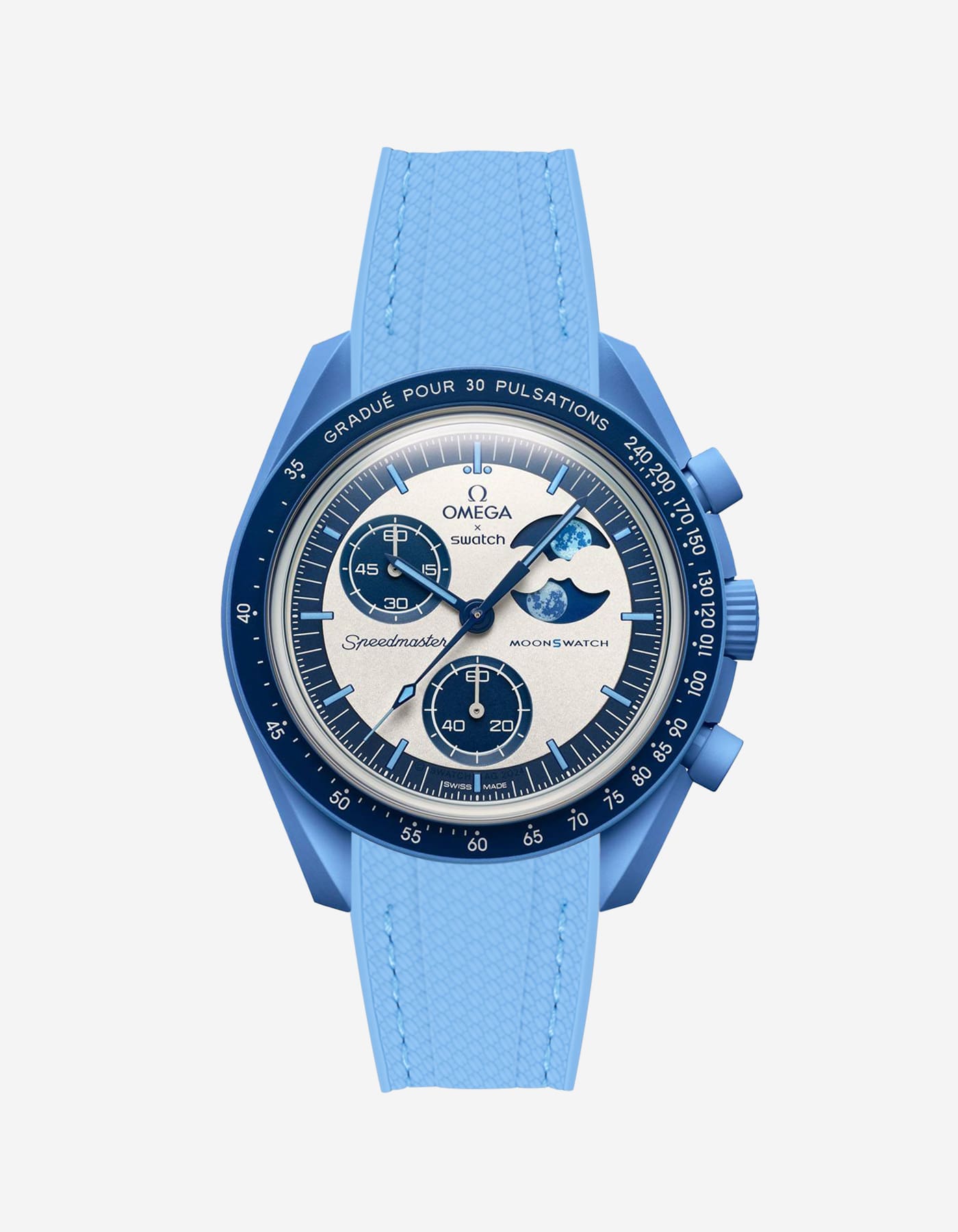 Mission Mønswatch for the Blue Moon Super Phase (Rubber Bracelet)