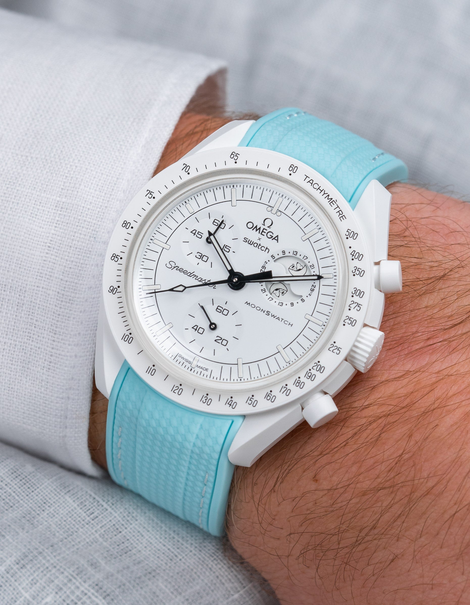 Misión Mønswatch para la fase lunar (pulsera de goma)