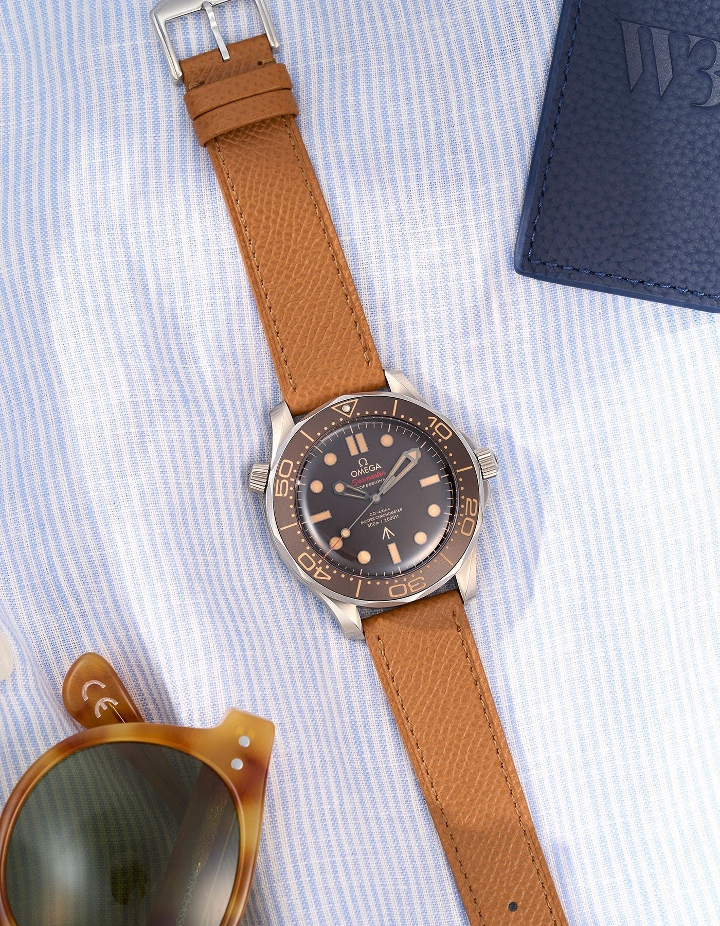 Brune en cuir Epsom 17 mm-21 mm
