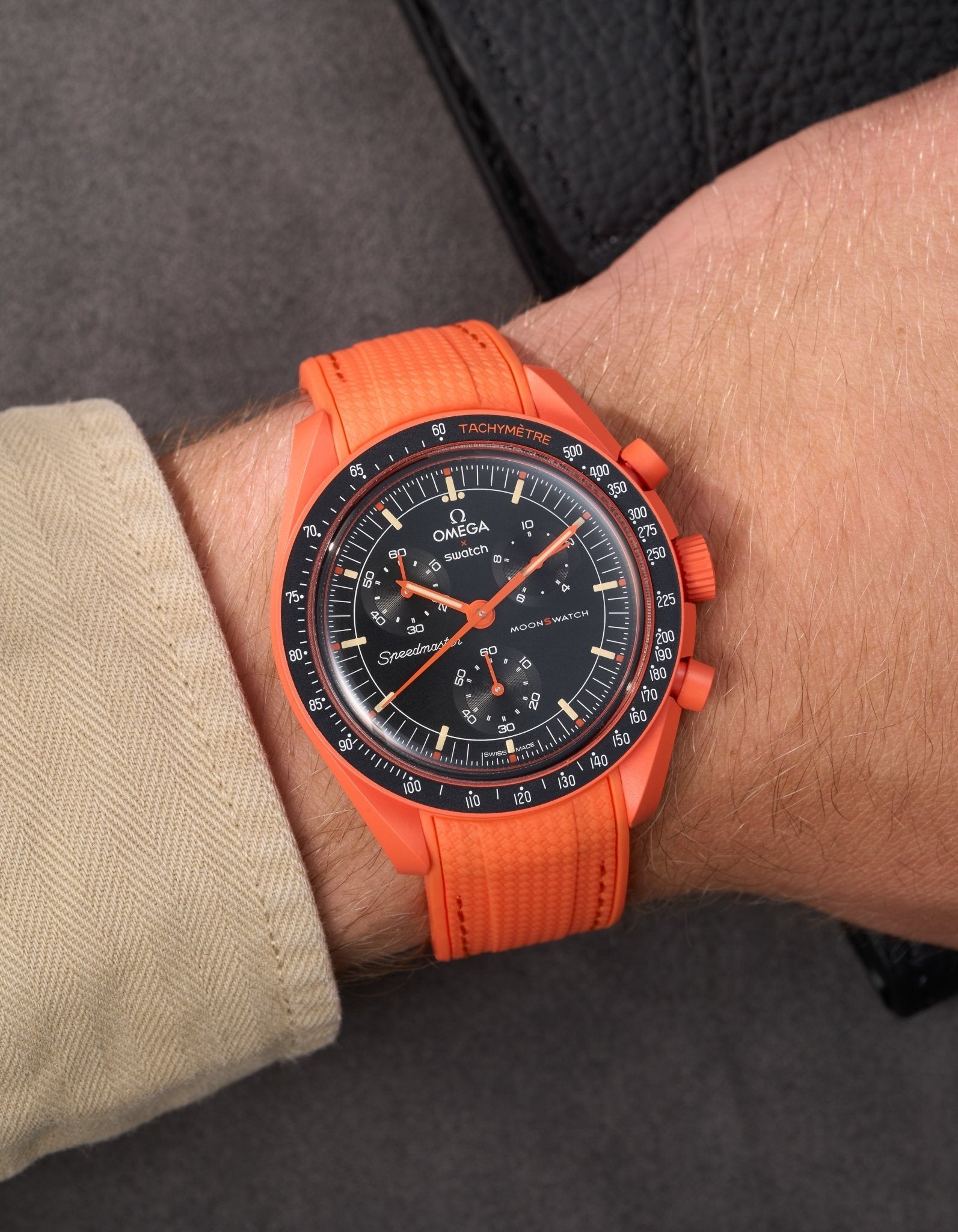 Sangle en caoutchouc vertech incurvé - Lava Orange