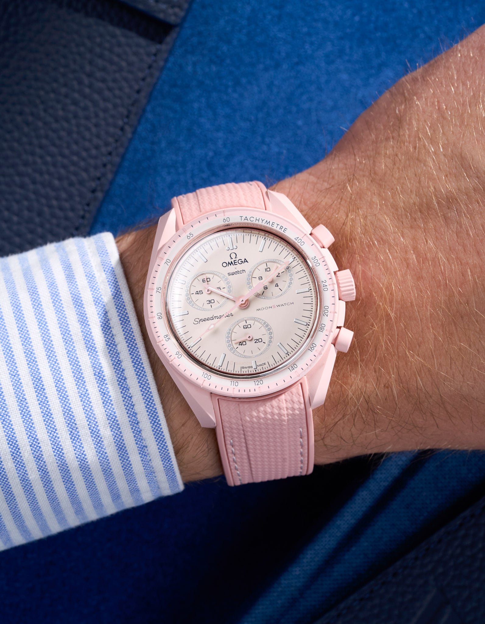 Sangle en caoutchouc vertch incurvé - rose