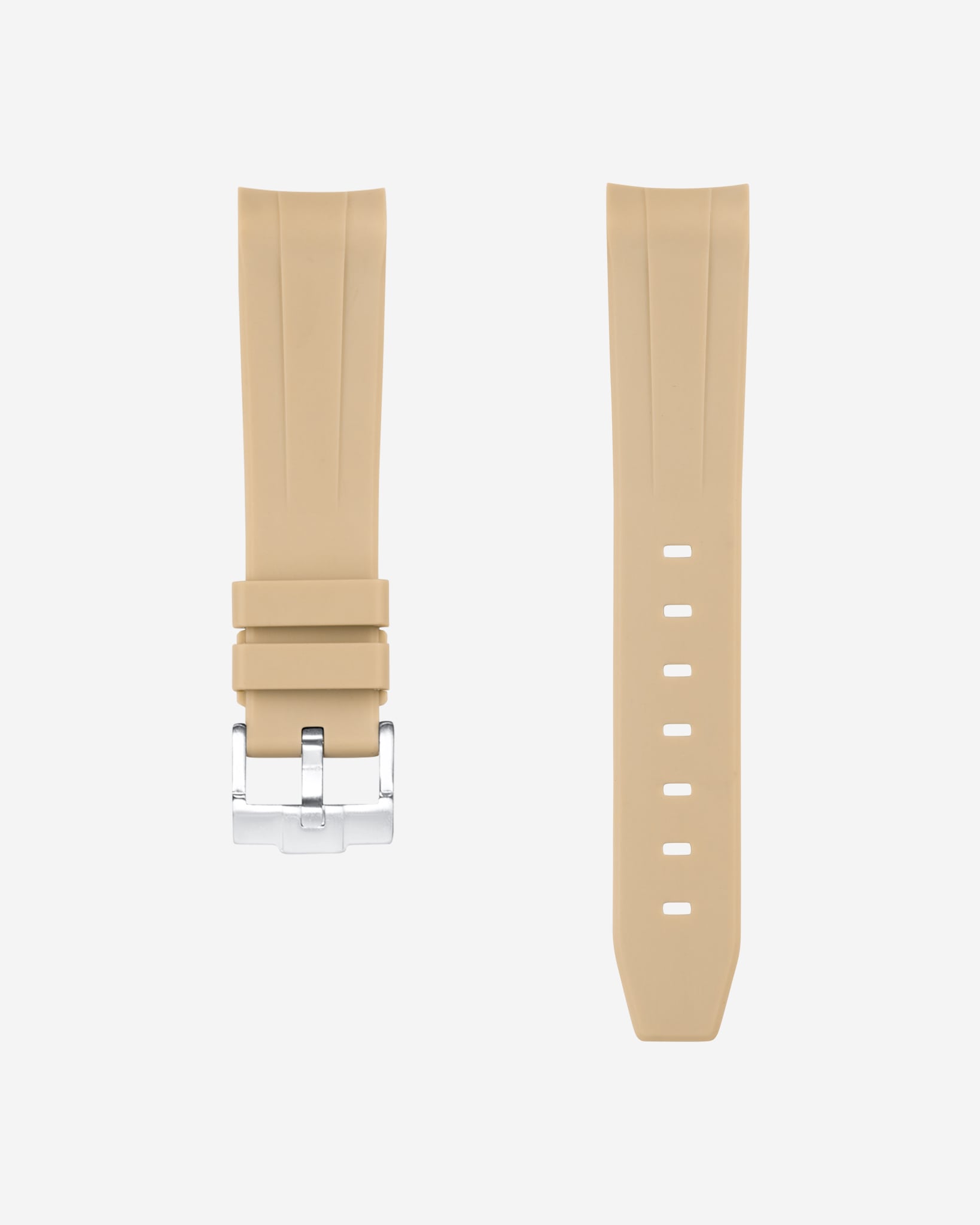 Sangle en caoutchouc courbe - beige