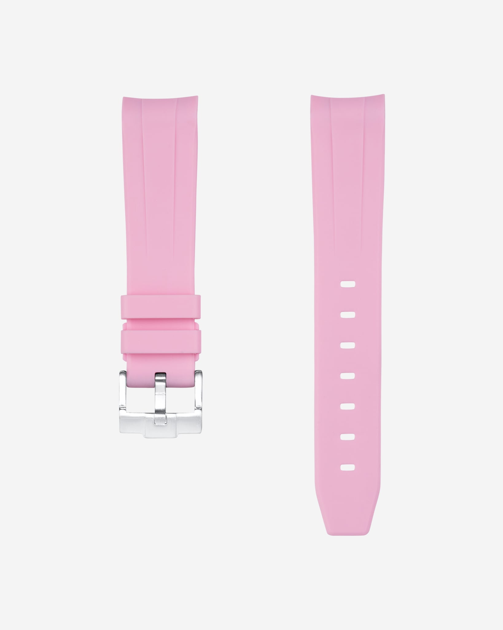 Sangle en caoutchouc courbe - rose