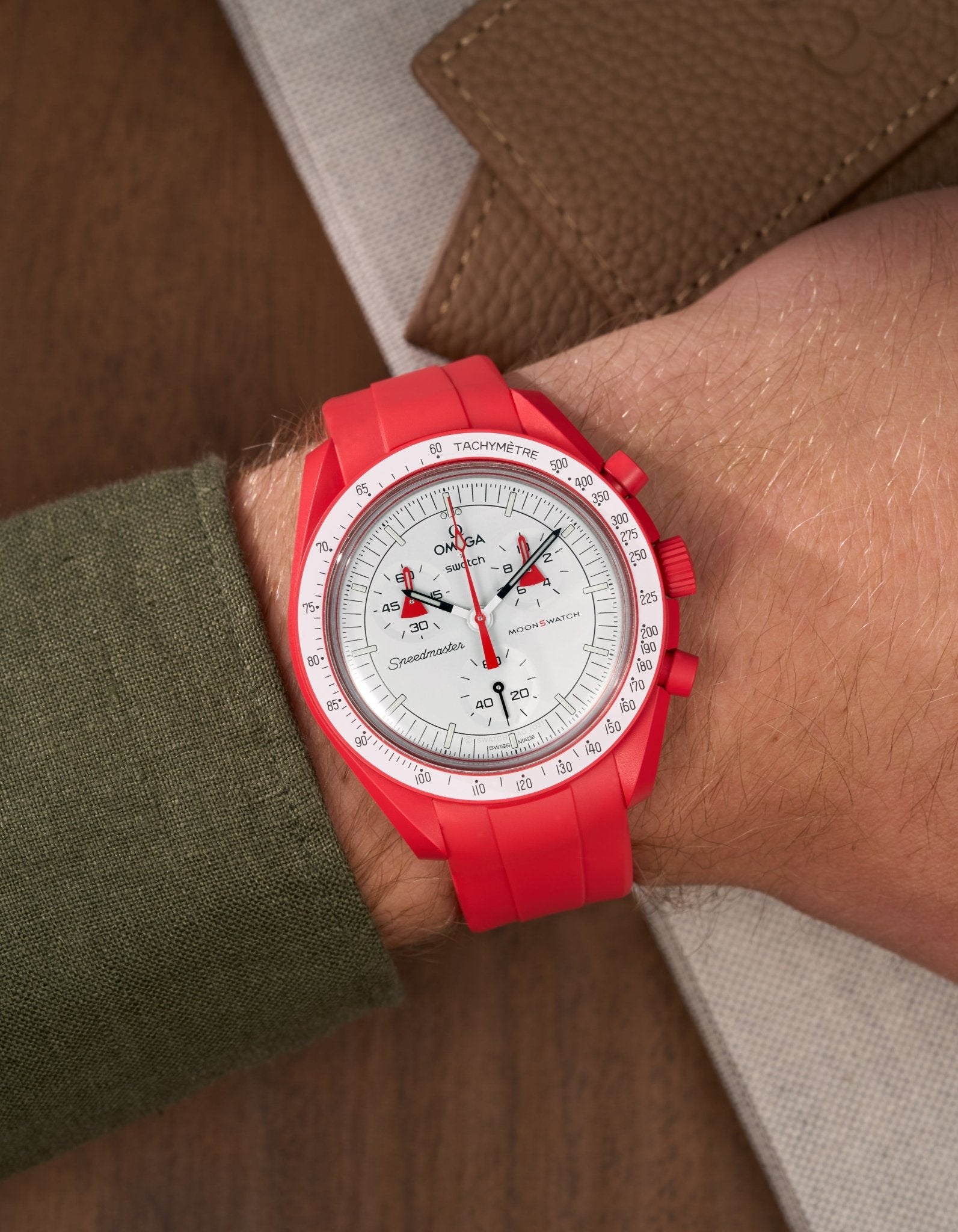 Sangle en caoutchouc courbe - rouge