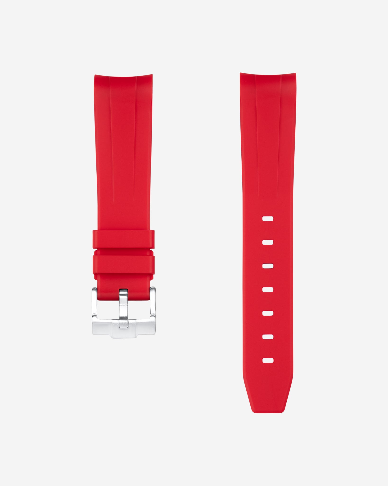 Sangle en caoutchouc courbe - rouge