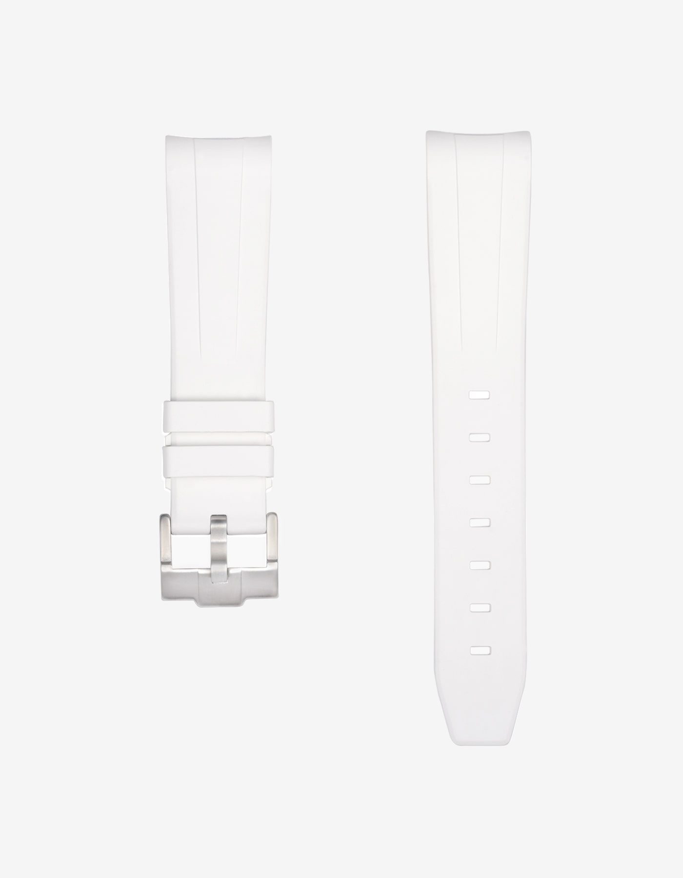 Sangle en caoutchouc courbe - blanc