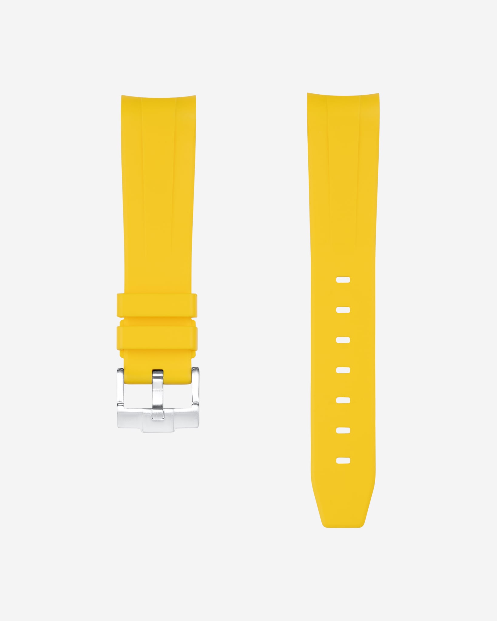 Sangle en caoutchouc courbe - Jaune
