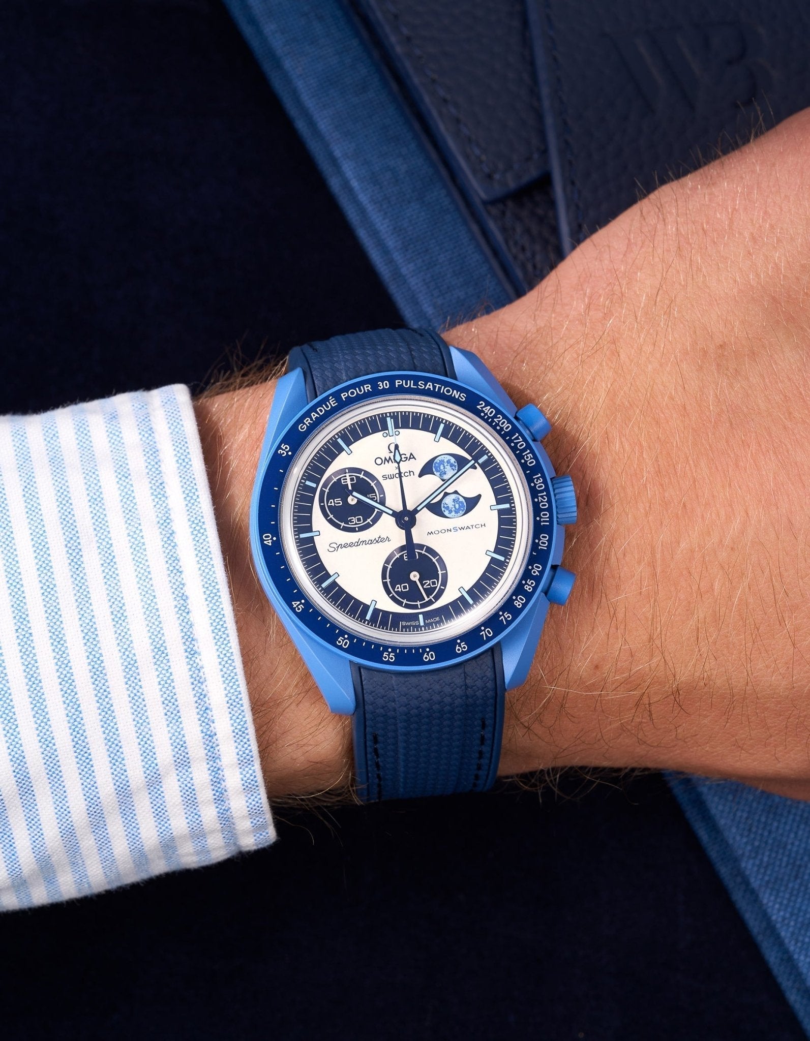 Mission Mønswatch for the Blue Moon Super Phase (Rubber Bracelet)